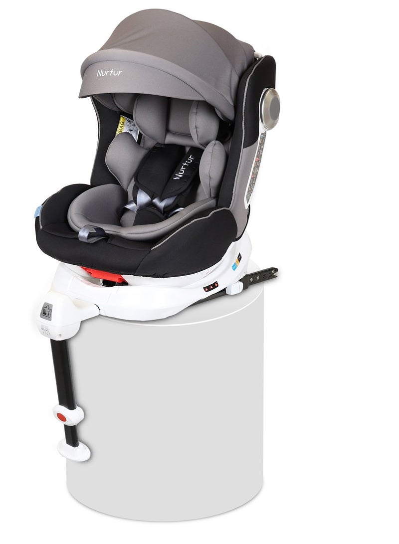 Nurtur Liberty BabyKids 4in1 Car Seat  360  Rotation  Leg Support  ISOFIX –10level Adjustable Headrest with Canopy  0 months to 12 years  Upto 36kg Official Nurtur Product