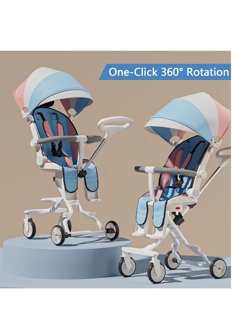 Lightweight Stroller, Convenience Stroller with 360 Degree Rotational Seat, Baby Toddler Stroller for Travel, Multi Position Recline, Ultra Compact Fold & Airplane Ready Travel Stroller