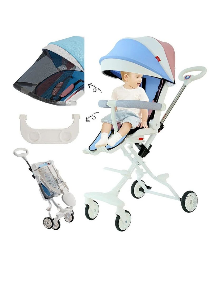 Lightweight Stroller, Convenience Stroller with 360 Degree Rotational Seat, Baby Toddler Stroller for Travel, Multi Position Recline, Ultra Compact Fold & Airplane Ready Travel Stroller