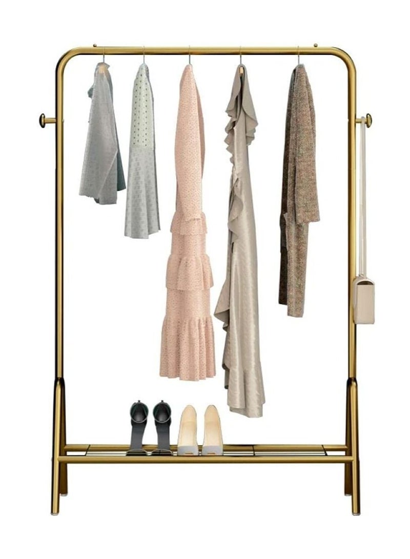 Modern Garment Clothes Rack Retail Display Hanger Stand Freestanding 2 Hooks Easy Assemble Clothing 120cm length