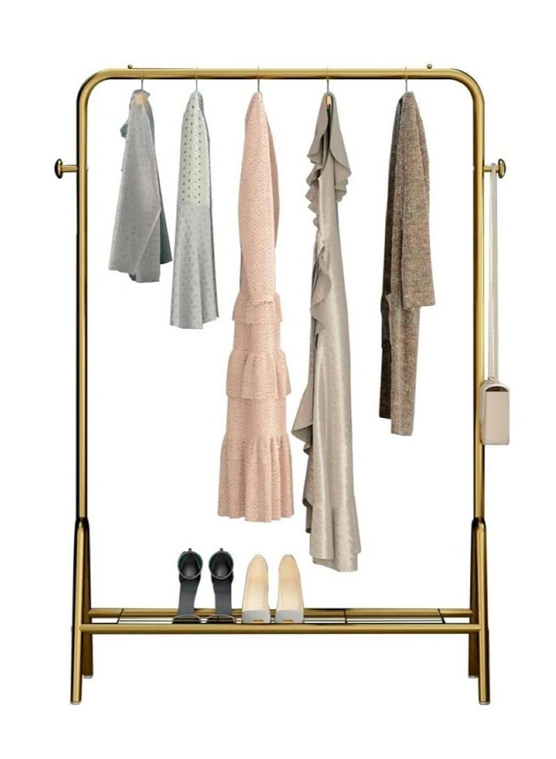 Modern Garment Clothes Rack Retail Display Hanger Stand Freestanding 2 Hooks Easy Assemble Clothing 120cm length
