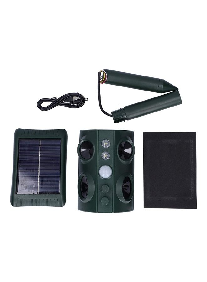 Solar Waterproof Ultrasonic Animal Repeller Pest Green