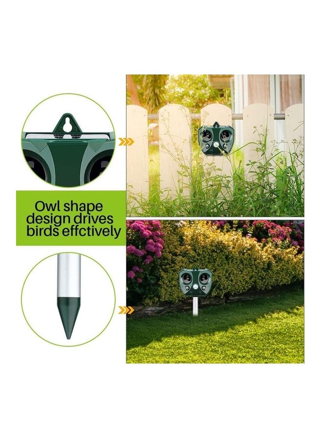 Solar Waterproof Ultrasonic Animal Repeller Pest Green