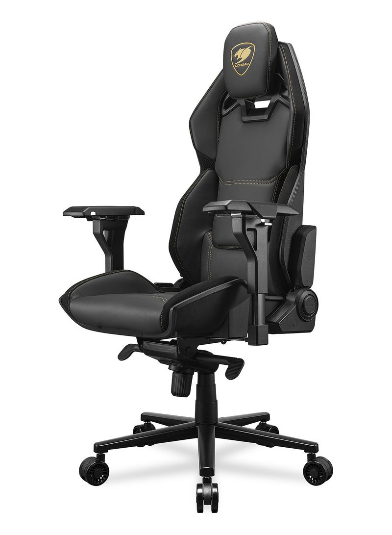 COUGAR HOTROD ROYAL Multi-Zone Backrest Gaming Chair – Hyper-Dura Leatherette & Micro Suede, 4D Adjustable Armrests, Class 4 Gas Lift, 150° Recline, Max Weight 136kg, High-Density Foam Cushioning, Durable Base with Smooth-Rolling Casters, Black | 3MARXGLB.0001