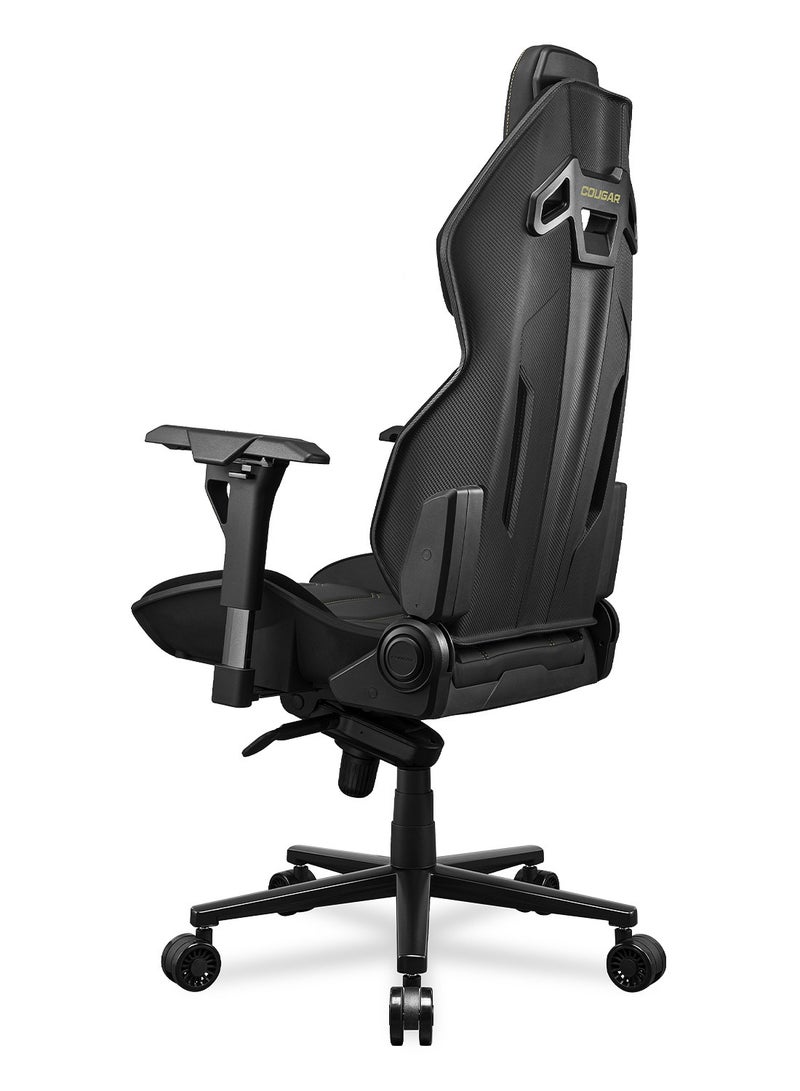 COUGAR HOTROD ROYAL Multi-Zone Backrest Gaming Chair – Hyper-Dura Leatherette & Micro Suede, 4D Adjustable Armrests, Class 4 Gas Lift, 150° Recline, Max Weight 136kg, High-Density Foam Cushioning, Durable Base with Smooth-Rolling Casters, Black | 3MARXGLB.0001