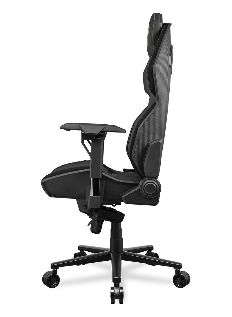 COUGAR HOTROD ROYAL Multi-Zone Backrest Gaming Chair – Hyper-Dura Leatherette & Micro Suede, 4D Adjustable Armrests, Class 4 Gas Lift, 150° Recline, Max Weight 136kg, High-Density Foam Cushioning, Durable Base with Smooth-Rolling Casters, Black | 3MARXGLB.0001