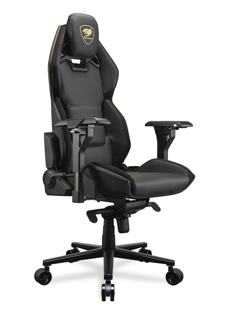 COUGAR HOTROD ROYAL Multi-Zone Backrest Gaming Chair – Hyper-Dura Leatherette & Micro Suede, 4D Adjustable Armrests, Class 4 Gas Lift, 150° Recline, Max Weight 136kg, High-Density Foam Cushioning, Durable Base with Smooth-Rolling Casters, Black | 3MARXGLB.0001