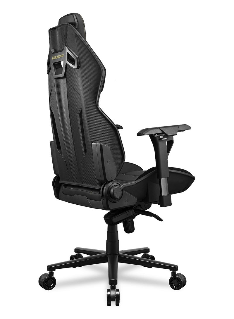 COUGAR HOTROD ROYAL Multi-Zone Backrest Gaming Chair – Hyper-Dura Leatherette & Micro Suede, 4D Adjustable Armrests, Class 4 Gas Lift, 150° Recline, Max Weight 136kg, High-Density Foam Cushioning, Durable Base with Smooth-Rolling Casters, Black | 3MARXGLB.0001