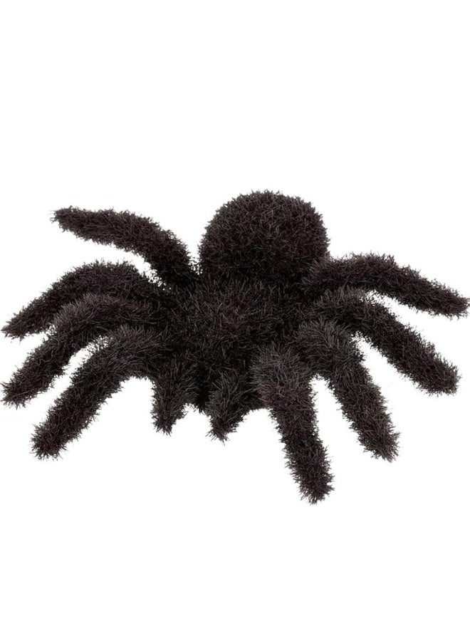 Plastic Fuzzy Spider MultiPack  6 Count  Realistic Flexible and Scary Fun for Halloween Decoration and Pranks