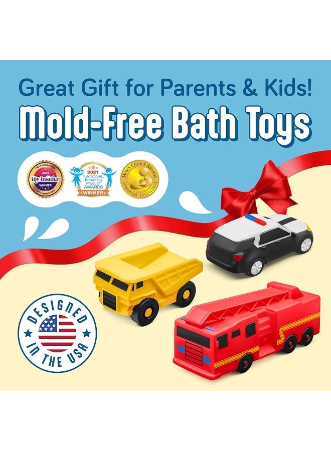 SplashEZ Mold Free Bath Toys for Babies and Toddlers, Car No Hole Bath Toys, Bath Toys no Mold for Tub, Beach, Pool, BPA-Free, Safe, Fun Infant Baby Bath Toys No Holes 0 1-3 6 12 18 Month