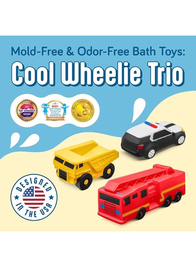 SplashEZ Mold Free Bath Toys for Babies and Toddlers, Car No Hole Bath Toys, Bath Toys no Mold for Tub, Beach, Pool, BPA-Free, Safe, Fun Infant Baby Bath Toys No Holes 0 1-3 6 12 18 Month