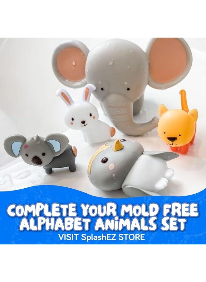 Mold Free Bath Toys for Babies and Toddlers, Animal No Hole Bath Toys, No Mold for Tub,Beach,Pool, BPA-Free, Dishwasher-Safe, Infant Bath Toys No Holes 0 1 3 6 12 18 Months