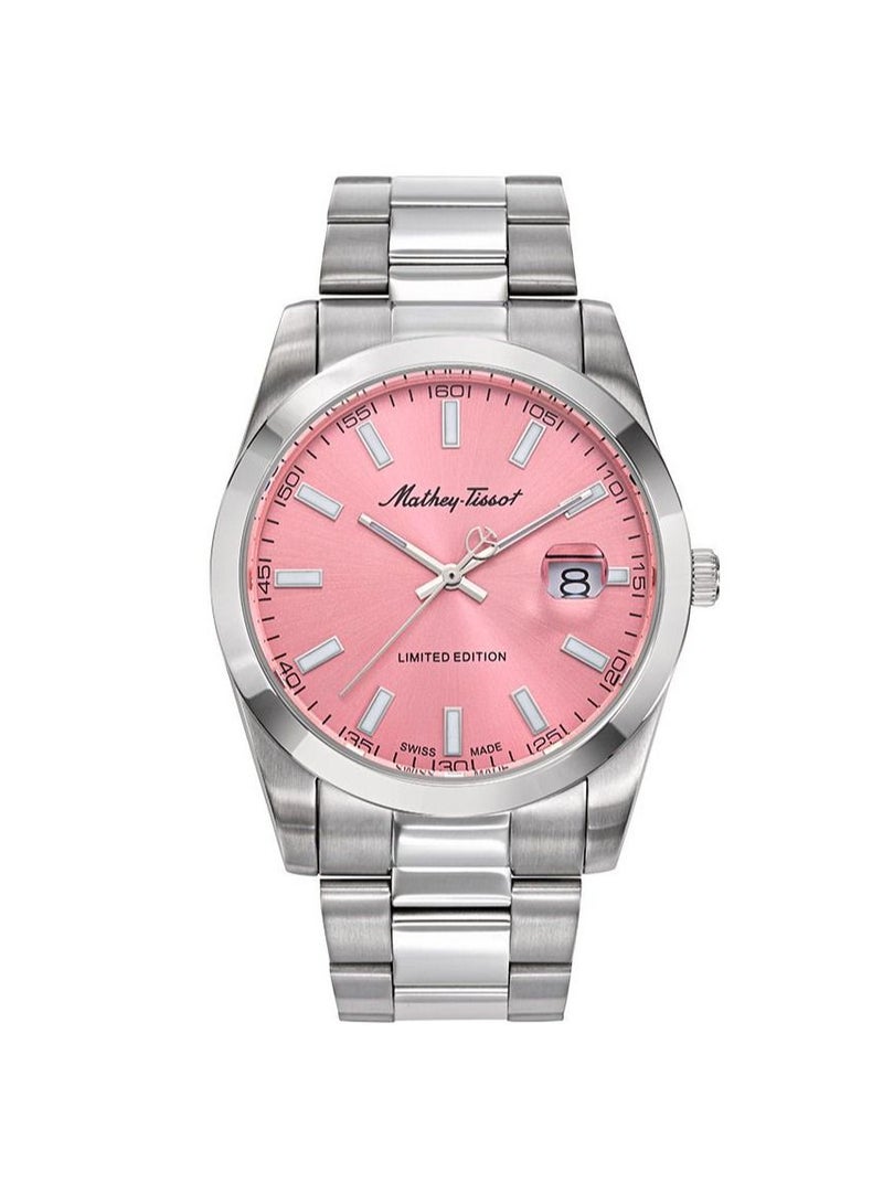 Mathey-Tissot Mathy I LE Quartz Pink Dial Men's Watch H451PK