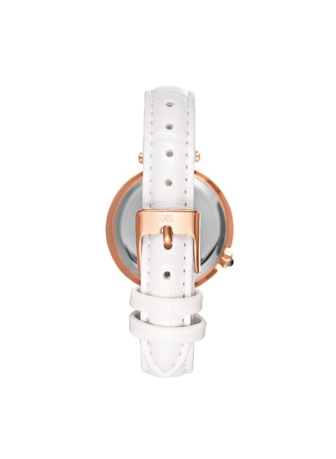 Women's Watch, Analog Display and Polyurethane Strap - K24510-RLWL, White