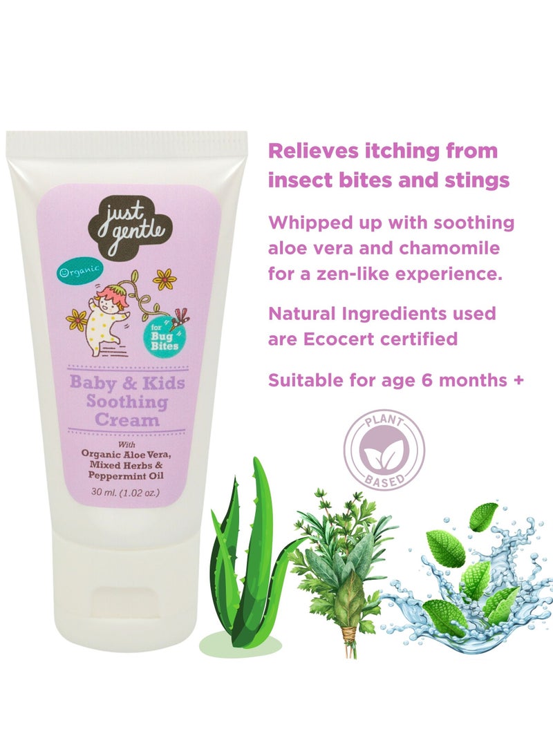 Baby Bite Relief Cream - Organic Aloe Vera & Lavender Oil, Soothes & Relieves Insect Bites, 30ml