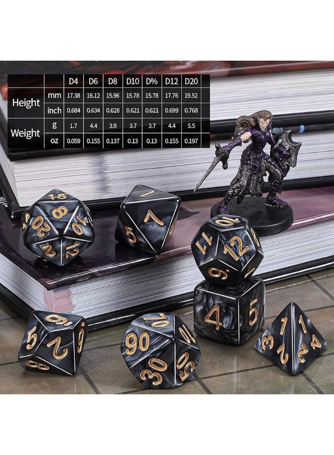 CiaraQ DND Dice Sets - 26 X 7 Polyhedral Dice (182pcs) with a Large Drawstring Bag Great for Dungeons and Dragons, Role Playing Table Game.