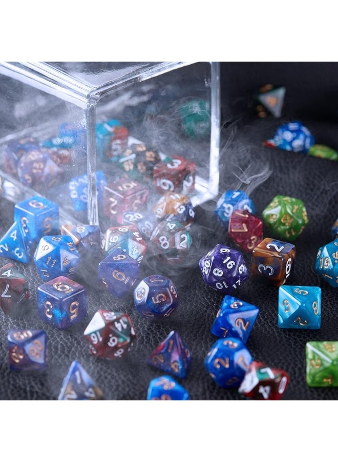 CiaraQ DND Dice Sets - 26 X 7 Polyhedral Dice (182pcs) with a Large Drawstring Bag Great for Dungeons and Dragons, Role Playing Table Game.