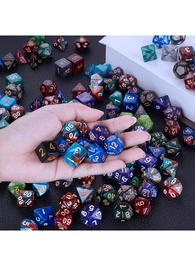 CiaraQ DND Dice Sets - 26 X 7 Polyhedral Dice (182pcs) with a Large Drawstring Bag Great for Dungeons and Dragons, Role Playing Table Game.