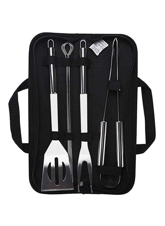 Cooking Food Grill Tool Set With Storage Case Silver/Black