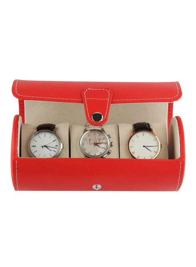 3-Slot PU Leather Watch Box QJ1533R