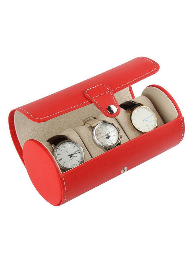 3-Slot PU Leather Watch Box QJ1533R