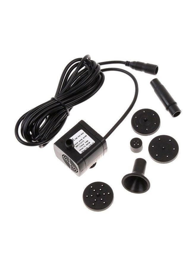 Solar-Powered Water Pump Kit Black 13x6.2x9.5cm