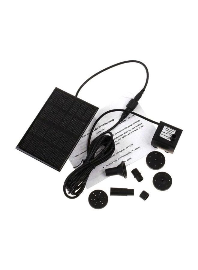 Solar-Powered Water Pump Kit Black 13x6.2x9.5cm