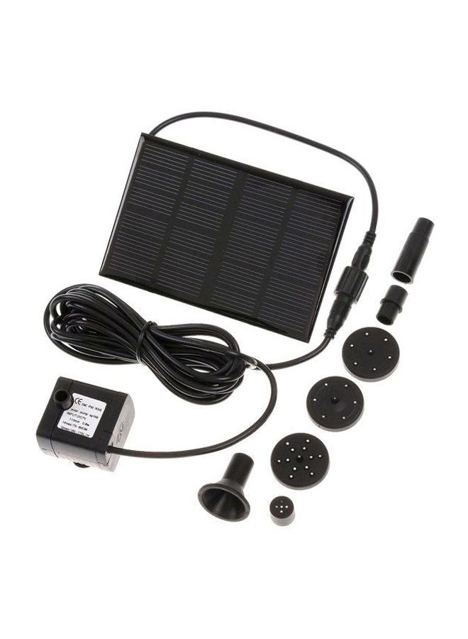 Solar-Powered Water Pump Kit Black 13x6.2x9.5cm