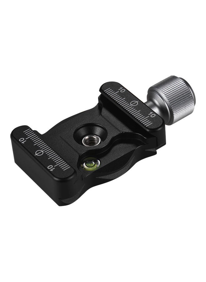 Quick Release Arca Type Camera Clamp for Tripods and Ballhead with Bubble Level Black