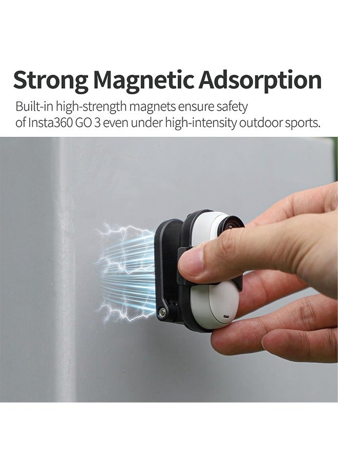 Magnet Pendant Compatible for Insta360 GO 3S/GO 3 Action Camera Desktop Base Stand Holder Expansion Adapter Mount Bracket Clip Clamp Magnetic Chest Mount Neck Strap Necklace Lanyard Cord POV Holder