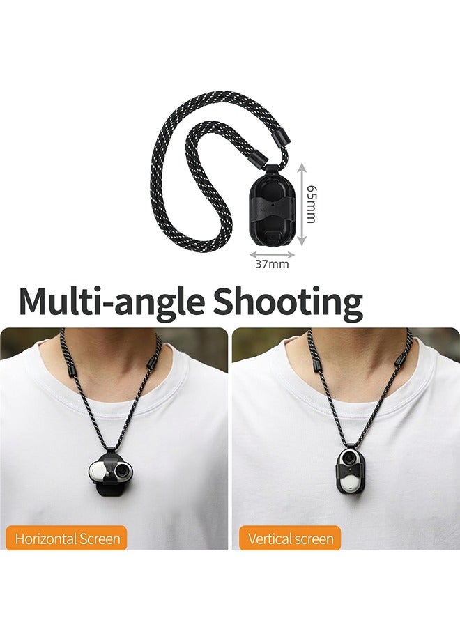 Magnet Pendant Compatible for Insta360 GO 3S/GO 3 Action Camera Desktop Base Stand Holder Expansion Adapter Mount Bracket Clip Clamp Magnetic Chest Mount Neck Strap Necklace Lanyard Cord POV Holder
