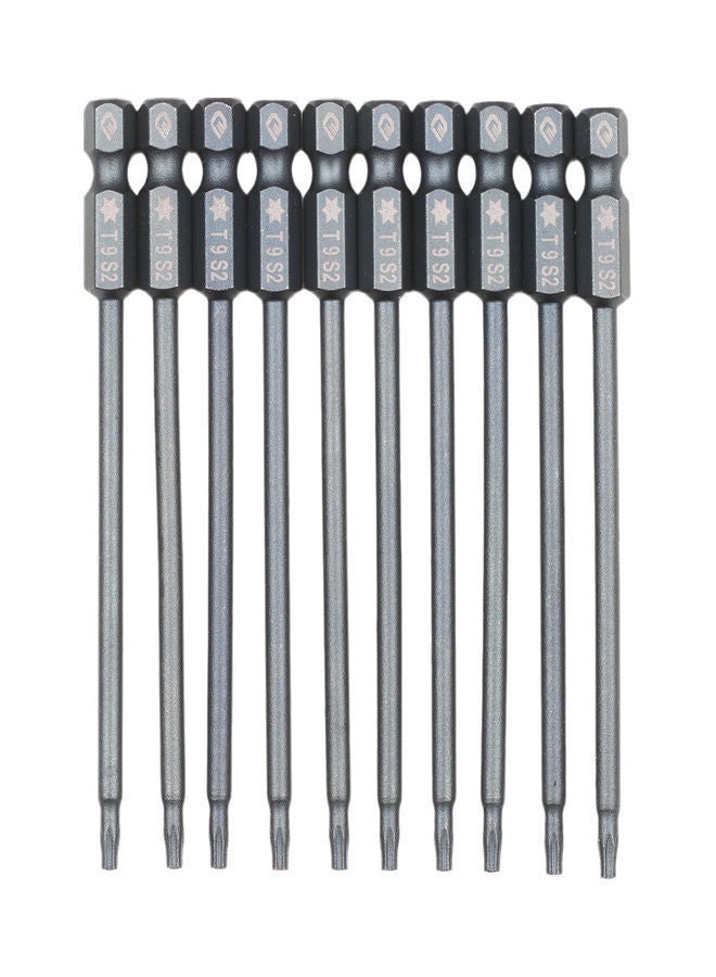 10-Piece Security Torx Bit Set Grey