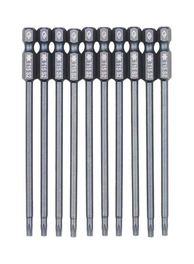 10-Piece Security Torx Bit Set Grey