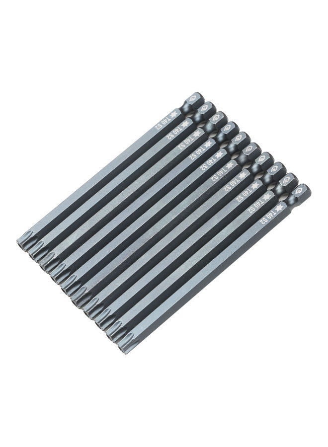 10-Piece Security Torx Bit Set Grey