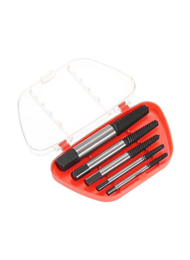 6-Piece Screw Extractor Set Black/Silver
