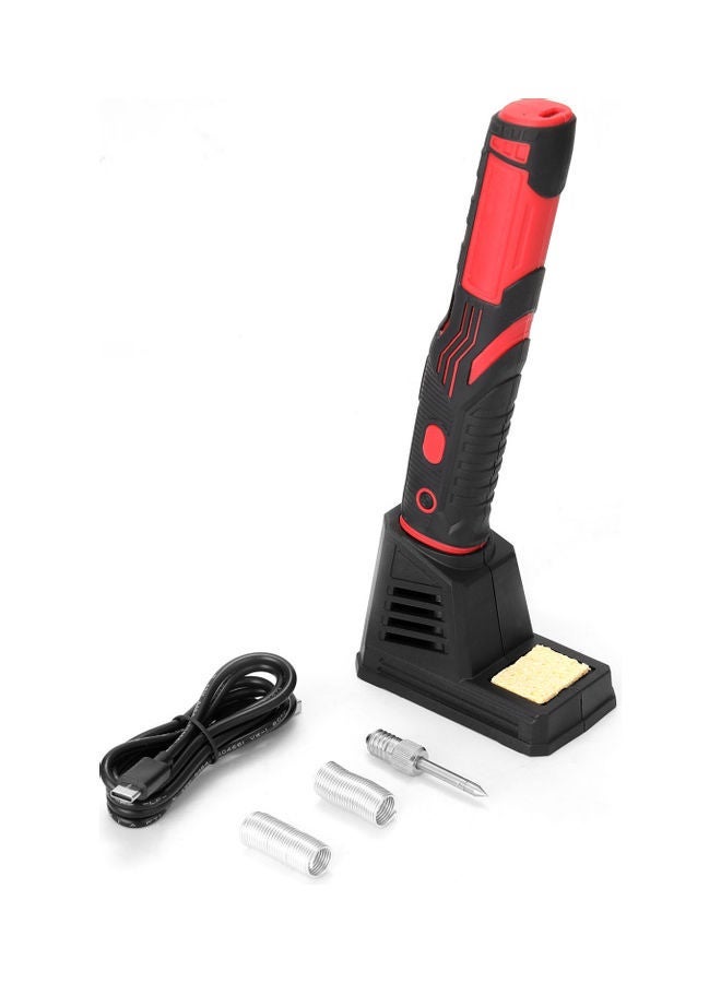 Rechargeable Soldering Iron With Accessories Black/Red/Silver