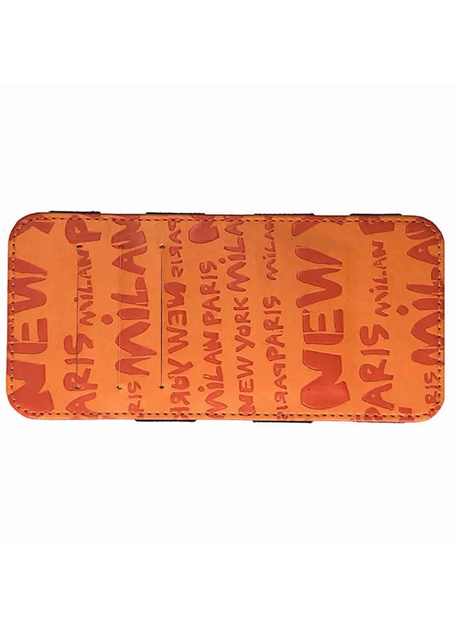 Letter Printed Wallet Orange