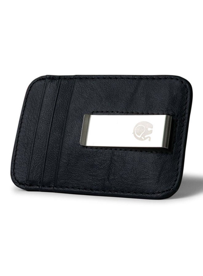 Slim Soft Retro leather Card Holder Money Clip Black