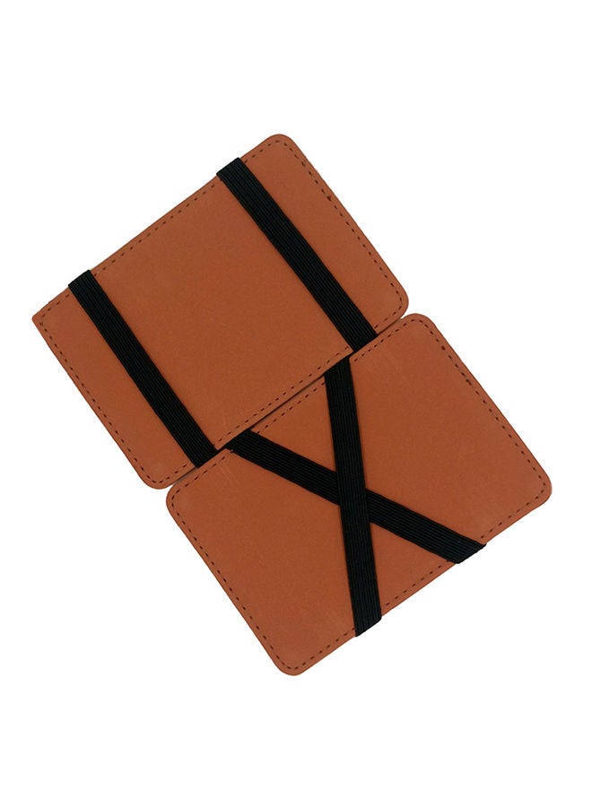 Money Clip And Card Holder Wallet Set Brown/Orange/Black