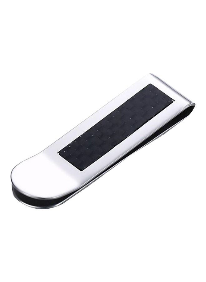 Money Clip Credit Card Holder Silver/Black