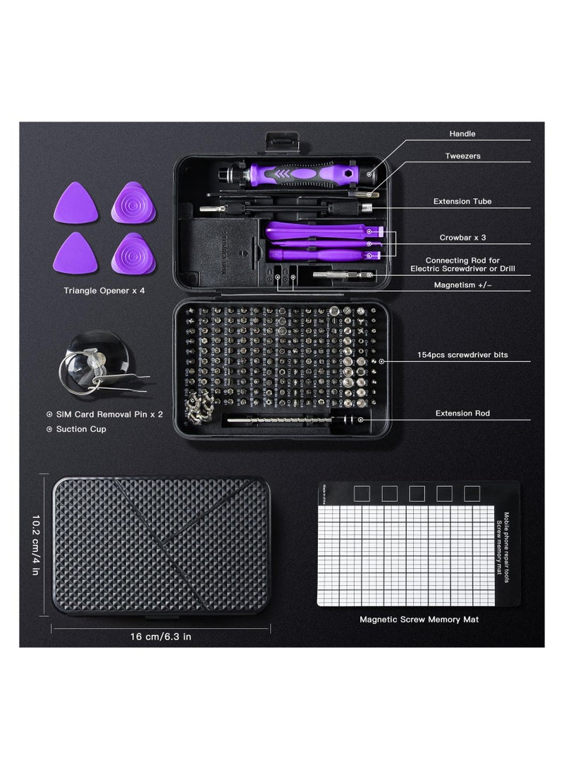 170 in 1 Precision Screwdriver Set, Professional Repair Tool Kit with Portable Case, Small Screwdriver Kit for PC, Computer, Cellphone, Tablet, iPhone, iPad, Mac, Electronic etc