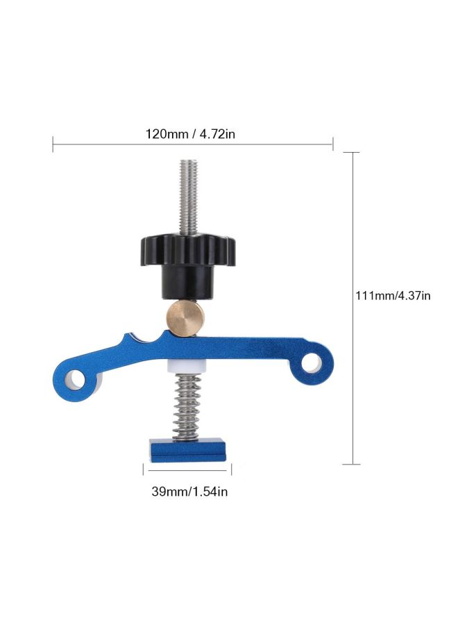 Quick Acting Hold Down Clamp Set Blue/Black/Silver 4.37x1.54x4.72inch