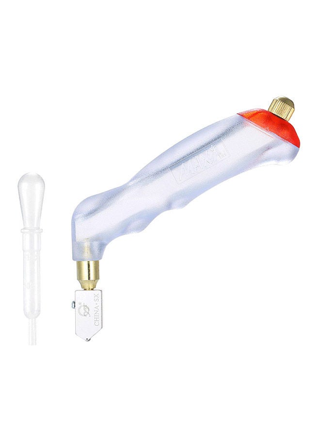 Handheld DIY Craft Glass Cutter White 22centimeter