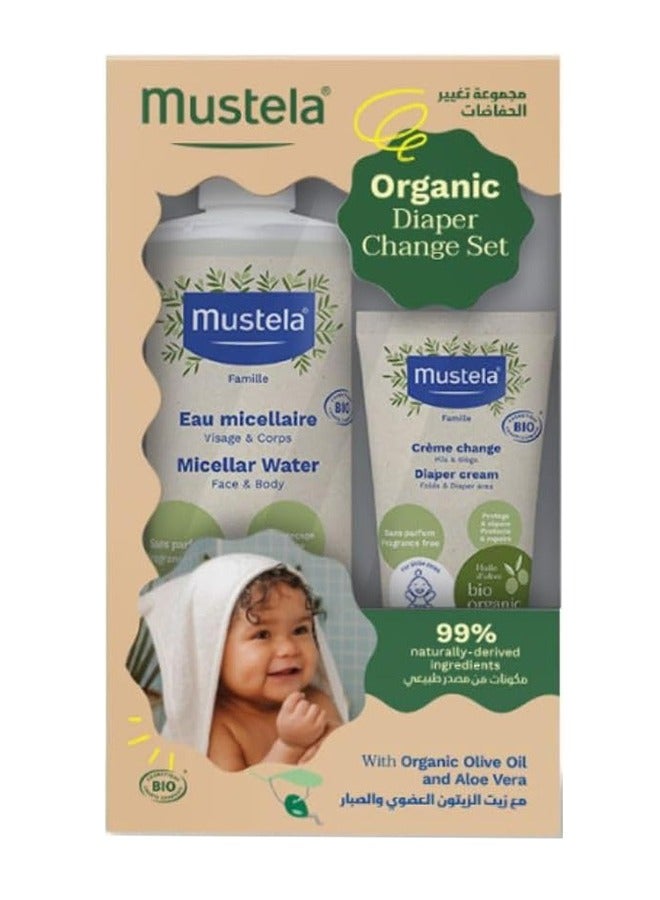 Certified Organic No- Rinse micellar Water 400 Ml And Certified Organic Diaper Cream 75 Ml