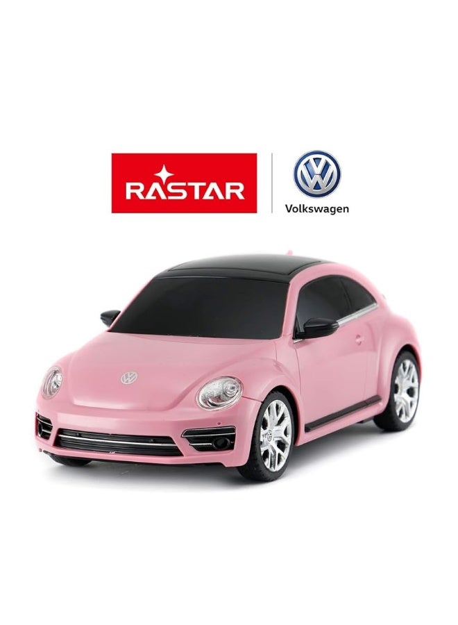 RASTAR Beetle Remote Control Car, 1:24 Scale Beetle RC Toy Car for Kids, Pink Beetle