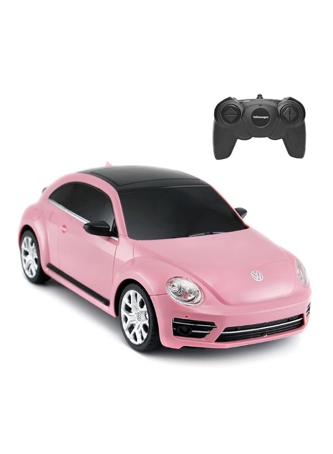 RASTAR Beetle Remote Control Car, 1:24 Scale Beetle RC Toy Car for Kids, Pink Beetle