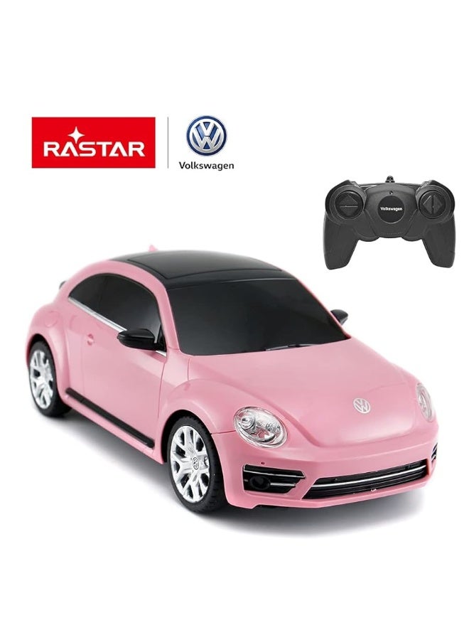 RASTAR Beetle Remote Control Car, 1:24 Scale Beetle RC Toy Car for Kids, Pink Beetle