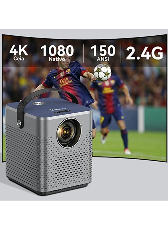 Blulory Android 4K Projector Home Cinema WiFi Projector For Outdoor Movies Support HDMI