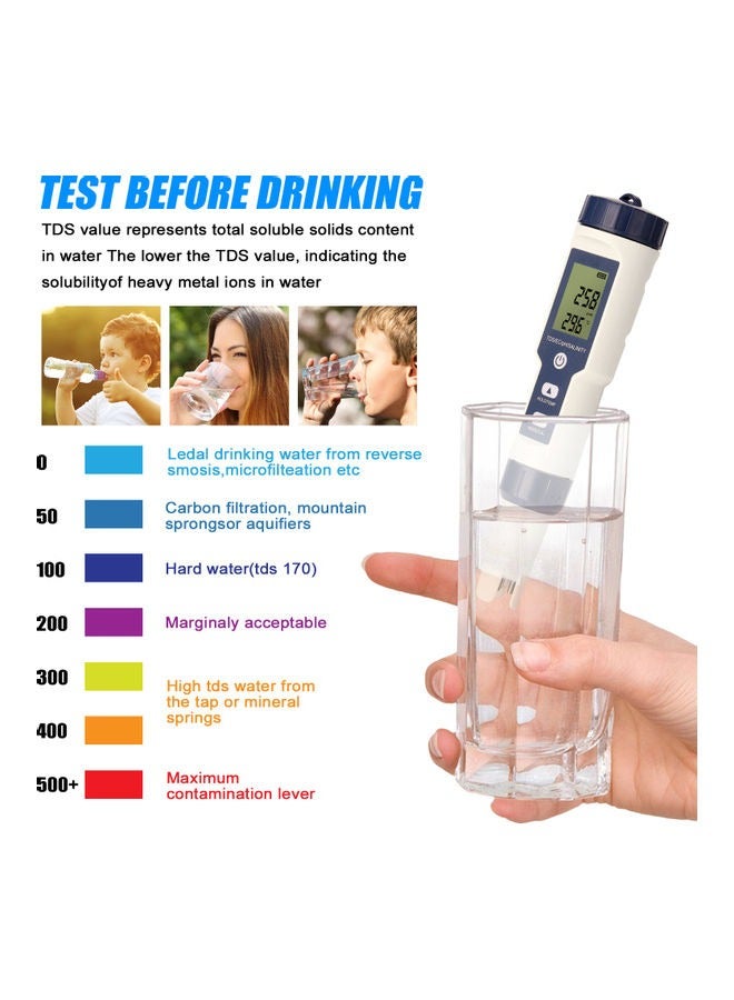 5 In 1 Professional Water Quality Tester