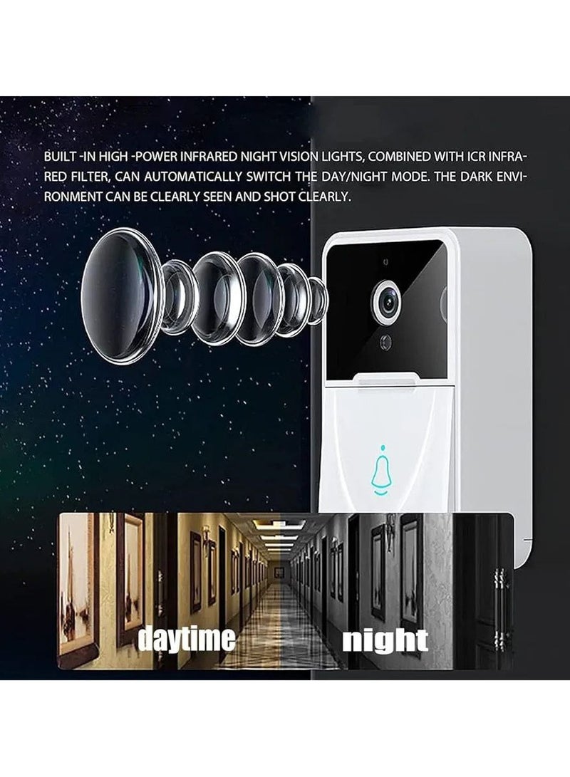 Video Doorbell - Wireless Doorbell WiFi Outdoor HD Camera Intercom Smart Wireless Doorbell Camera AI Smart Human Detection for Home Apartment Office